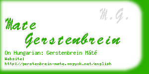 mate gerstenbrein business card