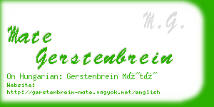 mate gerstenbrein business card